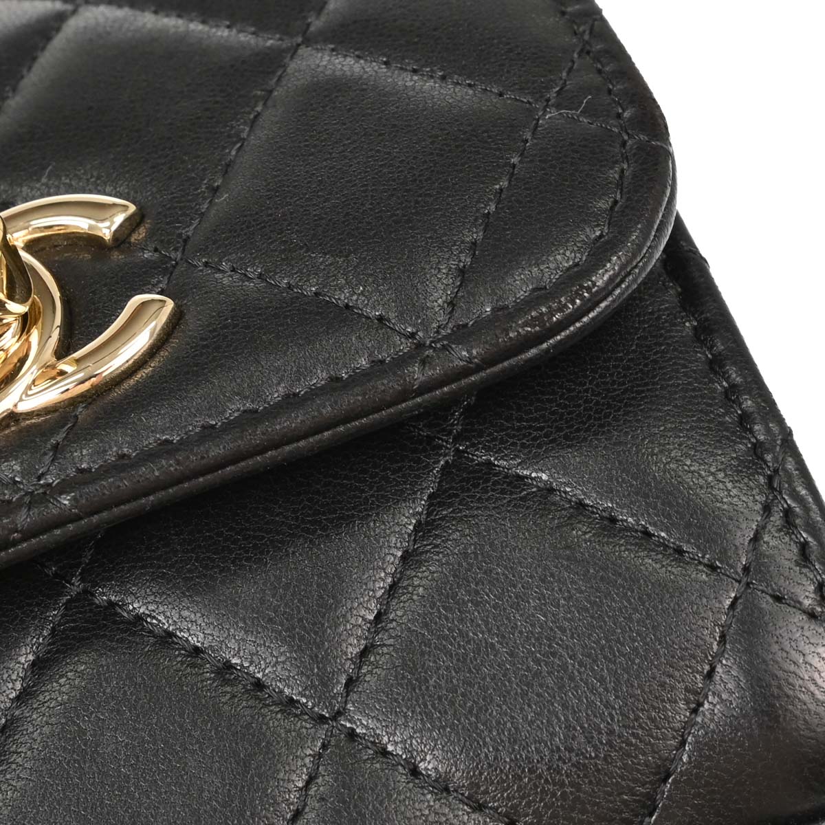 Chanel Black Lambskin Trendy CC Cardholder On Chain Shoulder Bag