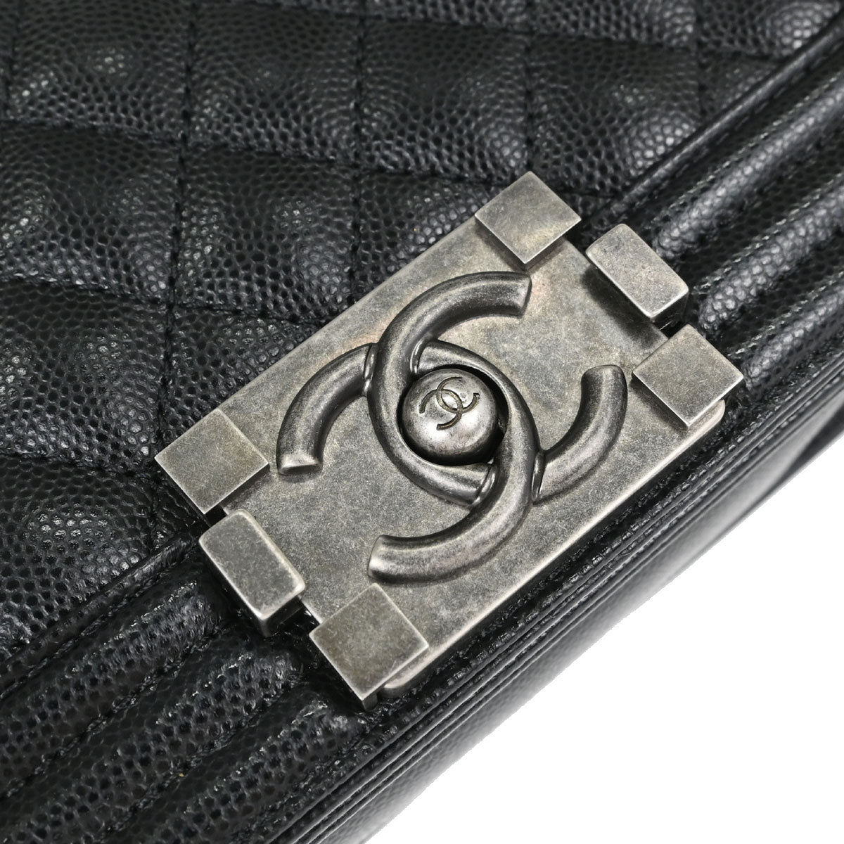 Boy Chanel 2019 Black Caviar Skin Small Chain Shoulder Bag