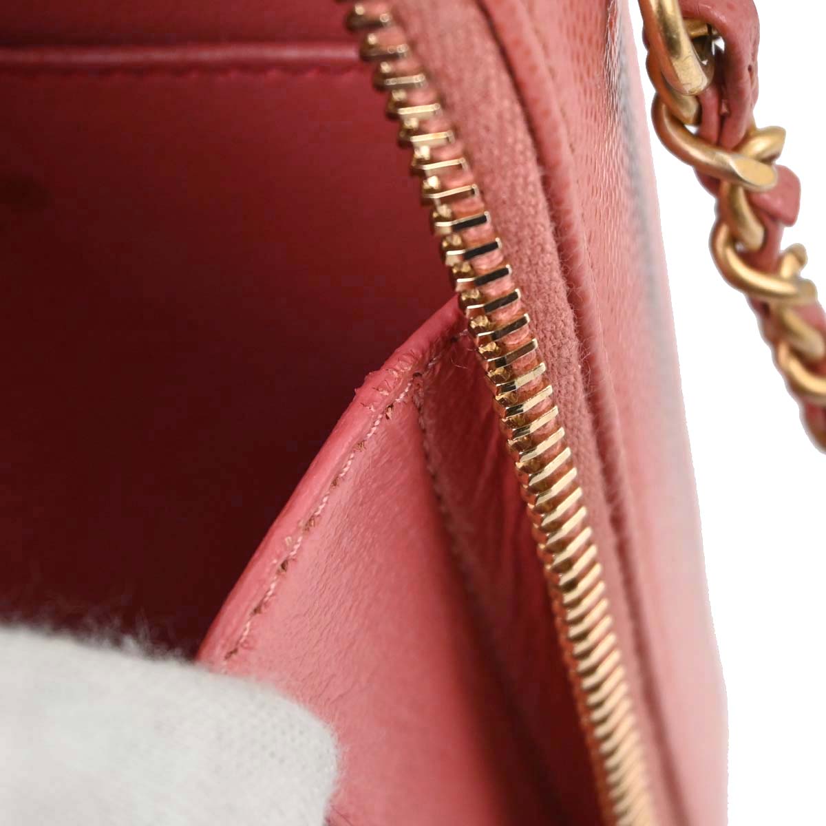Chanel Pink Caviar Skin CC Filigree 2way Shoulder Vanity Handbag