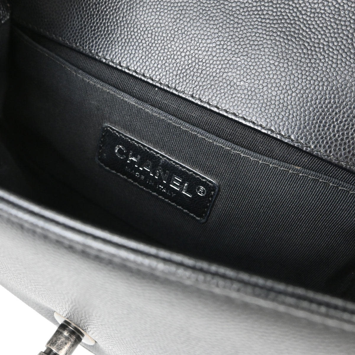 Boy Chanel 2018 Black Caviar Skin Small Chain Shoulder Bag