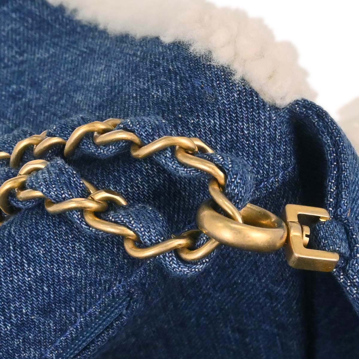 Chanel 2019 Blue Denim Paris-Egypt Hieroglyph Shoulder Bag