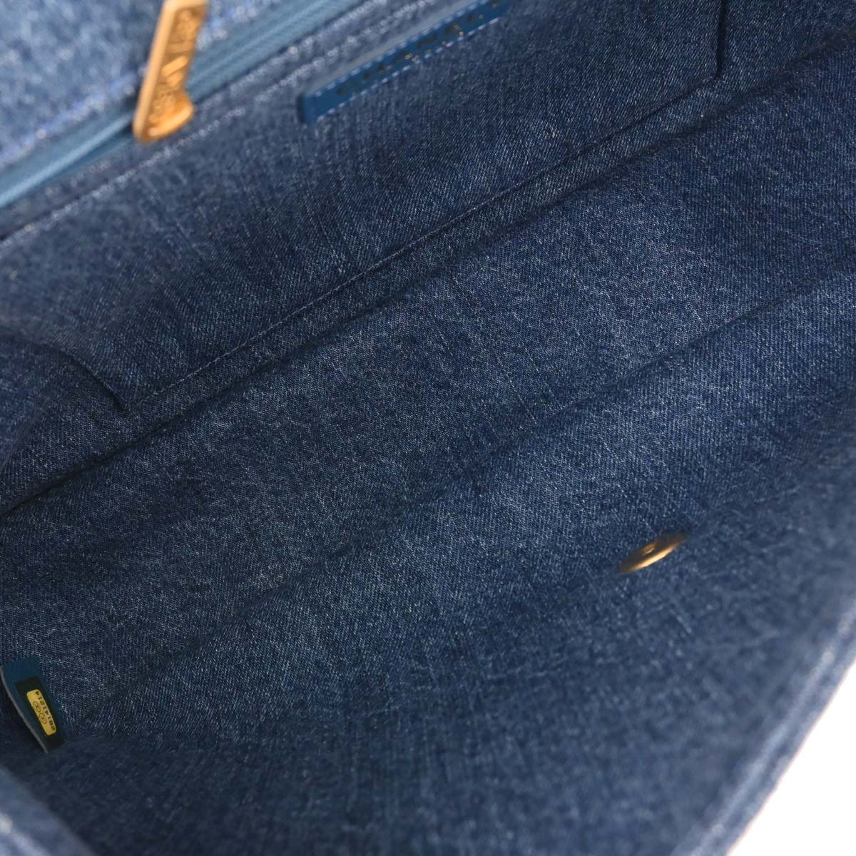 Chanel 2019 Blue Denim Paris-Egypt Hieroglyph Shoulder Bag