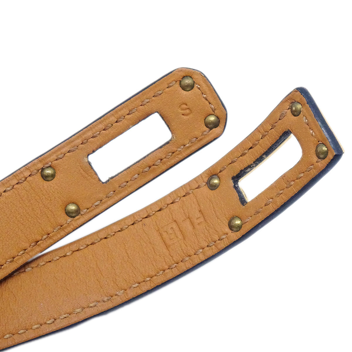 Hermes Black Box Calf Kelly Double Tour Bracelet Bangle #S