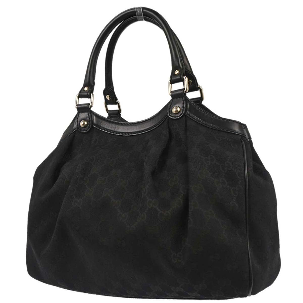 Gucci Black Canvas Tote Handbag