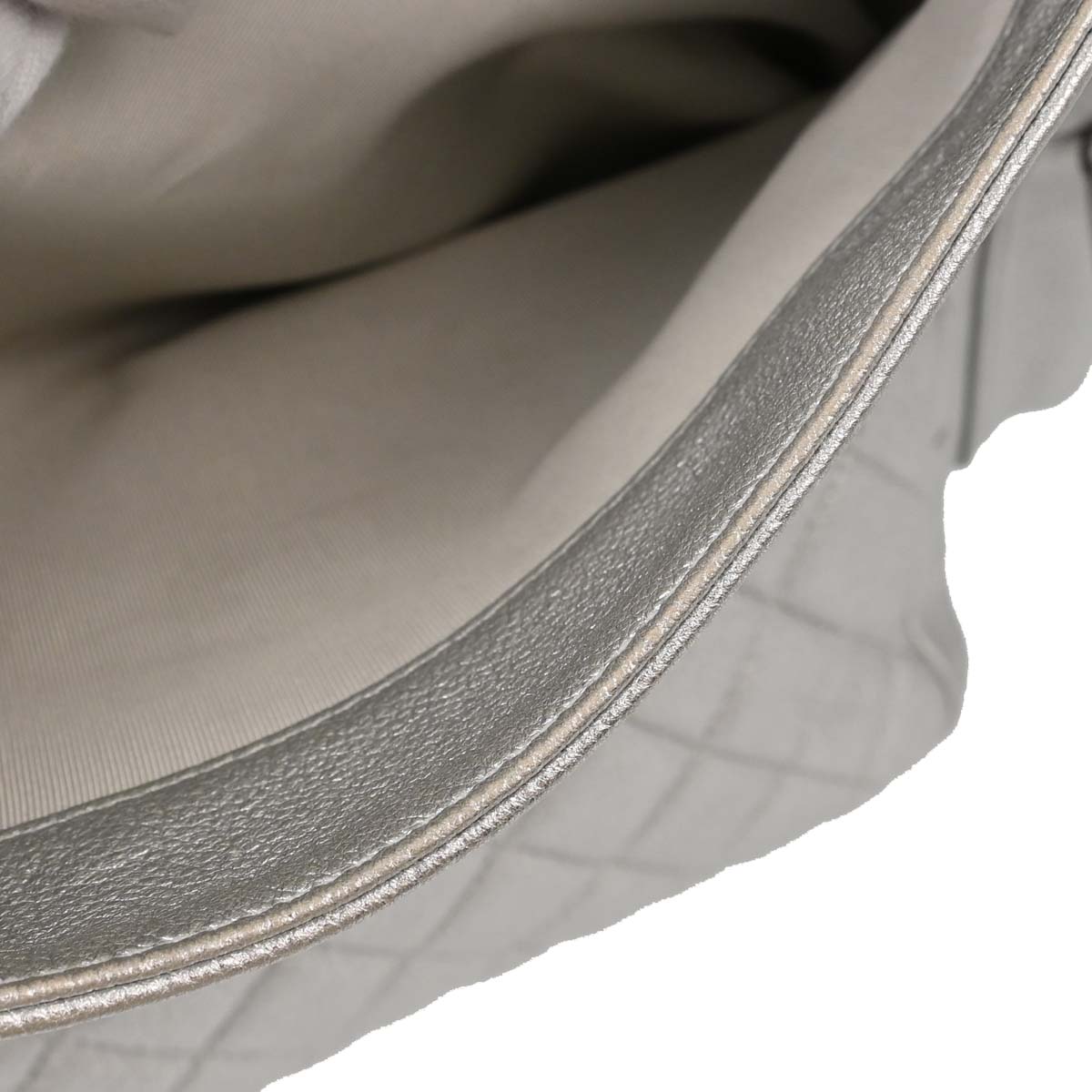 Chanel Metallic Silver Calfskin Casual Rock Backpack