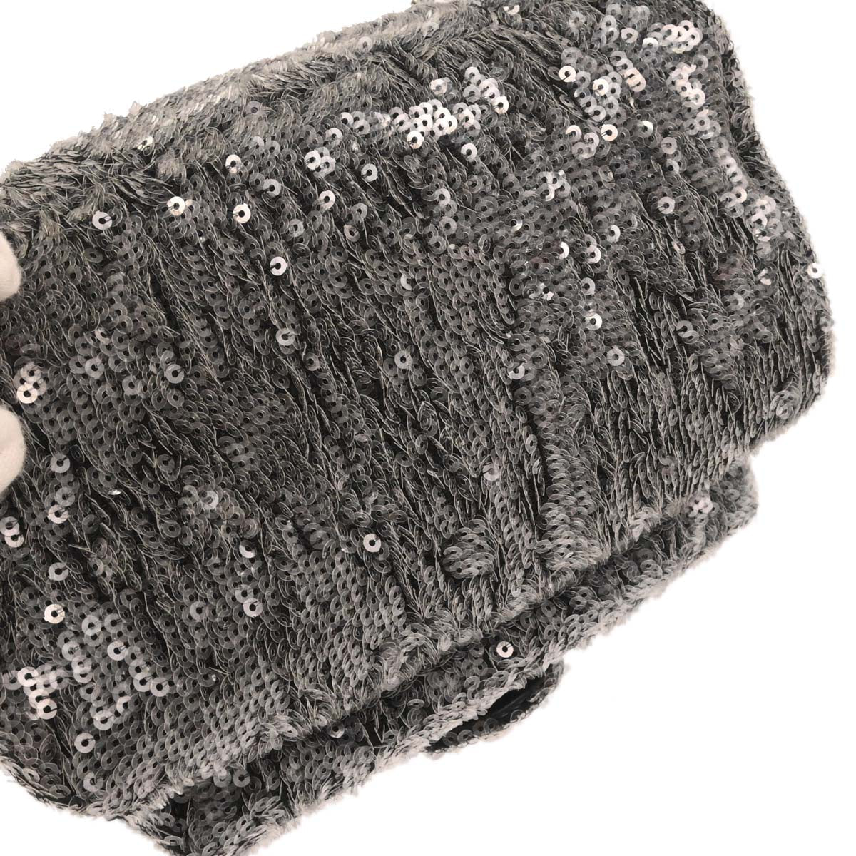 Chanel 2018 Gray Sequins Waterfall Backpack