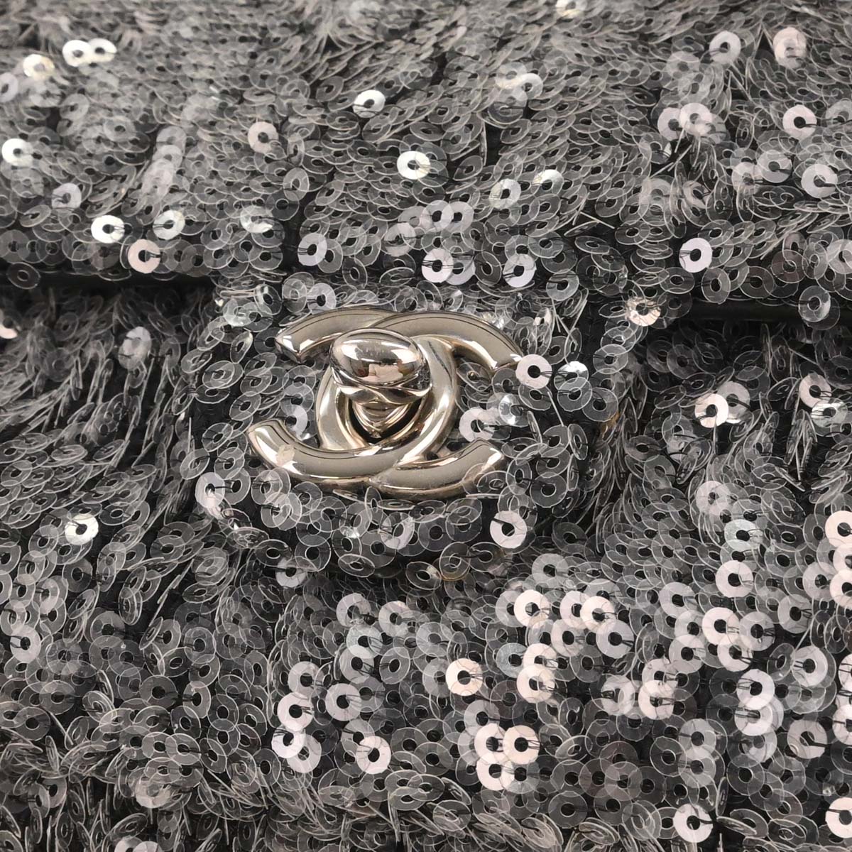 Chanel 2018 Gray Sequins Waterfall Backpack