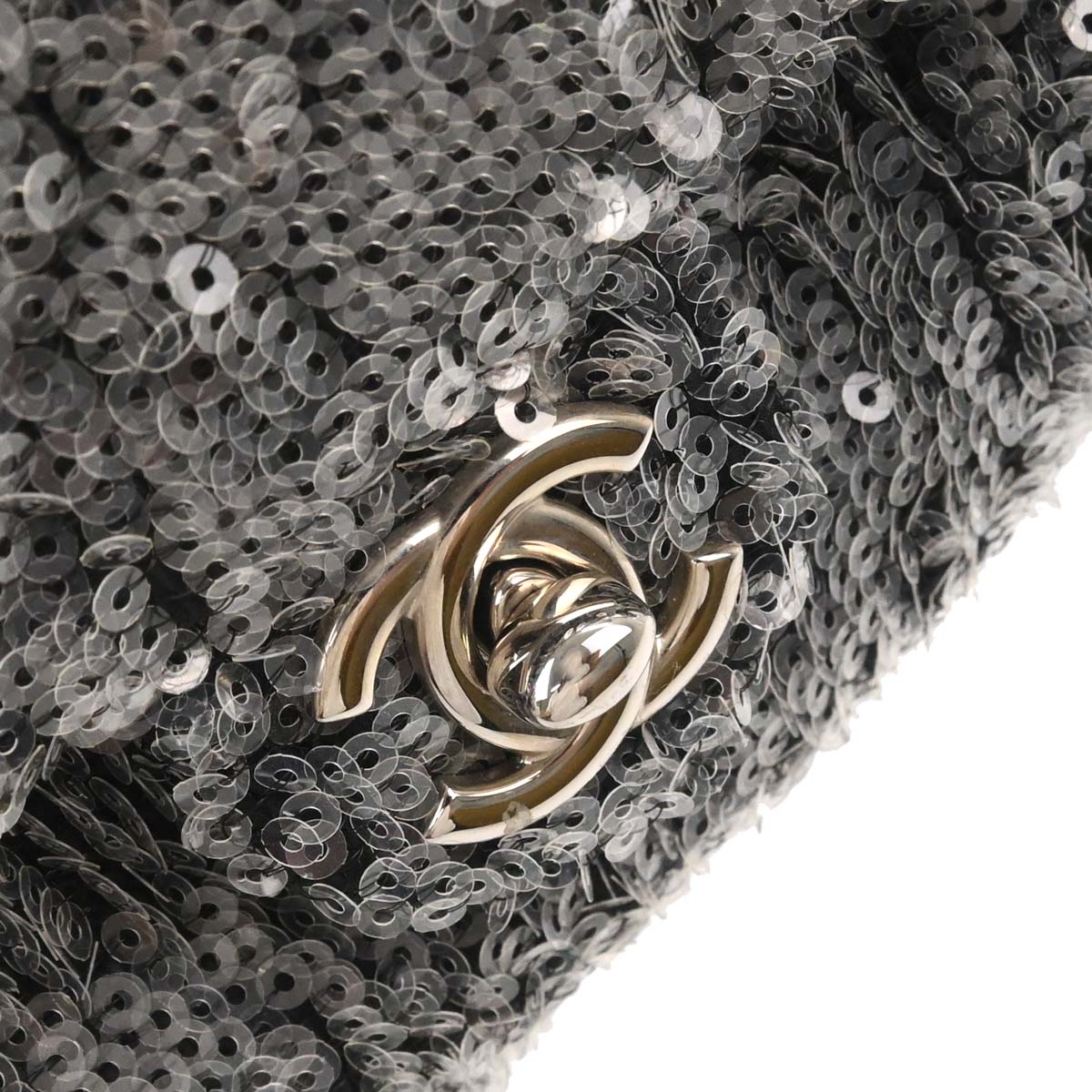 Chanel 2018 Gray Sequins Waterfall Backpack