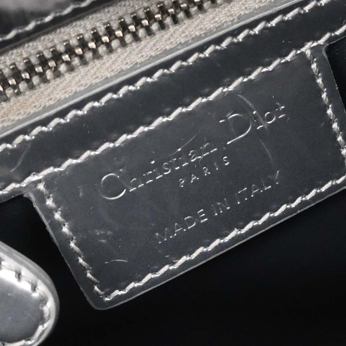 Christian Dior Silver Leather Medium Lady Dior Cannage 2way Shoulder Handbag