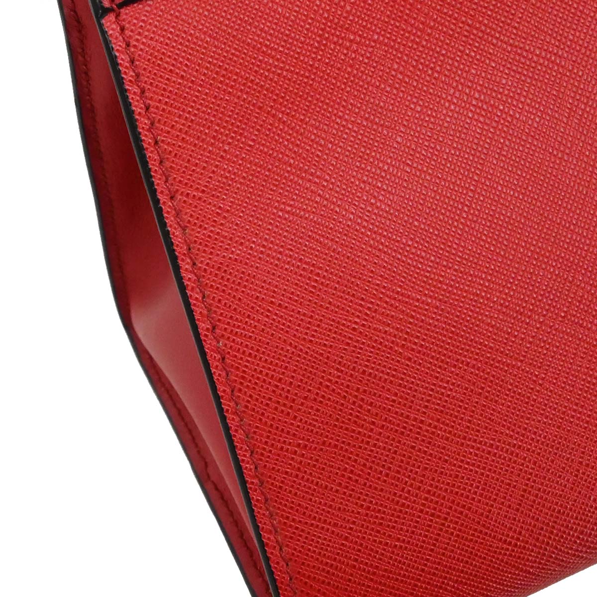 Prada Red Leather Paradigm 2way Shoulder Tote Handbag