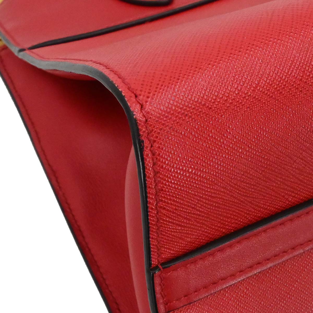 Prada Red Leather Paradigm 2way Shoulder Tote Handbag