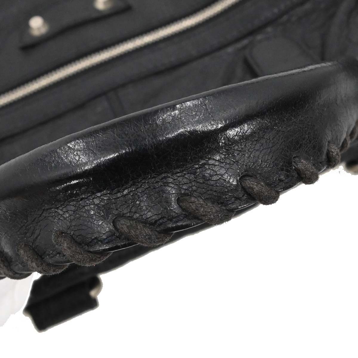 Balenciaga Black Lambskin Briefcase Business Handbag