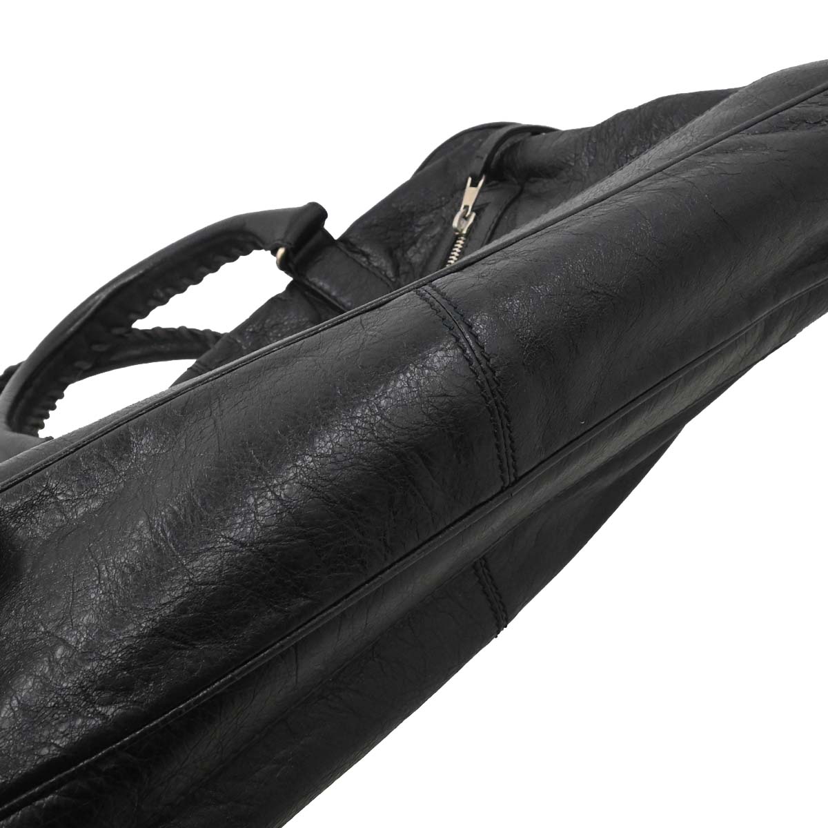 Balenciaga Black Lambskin Briefcase Business Handbag
