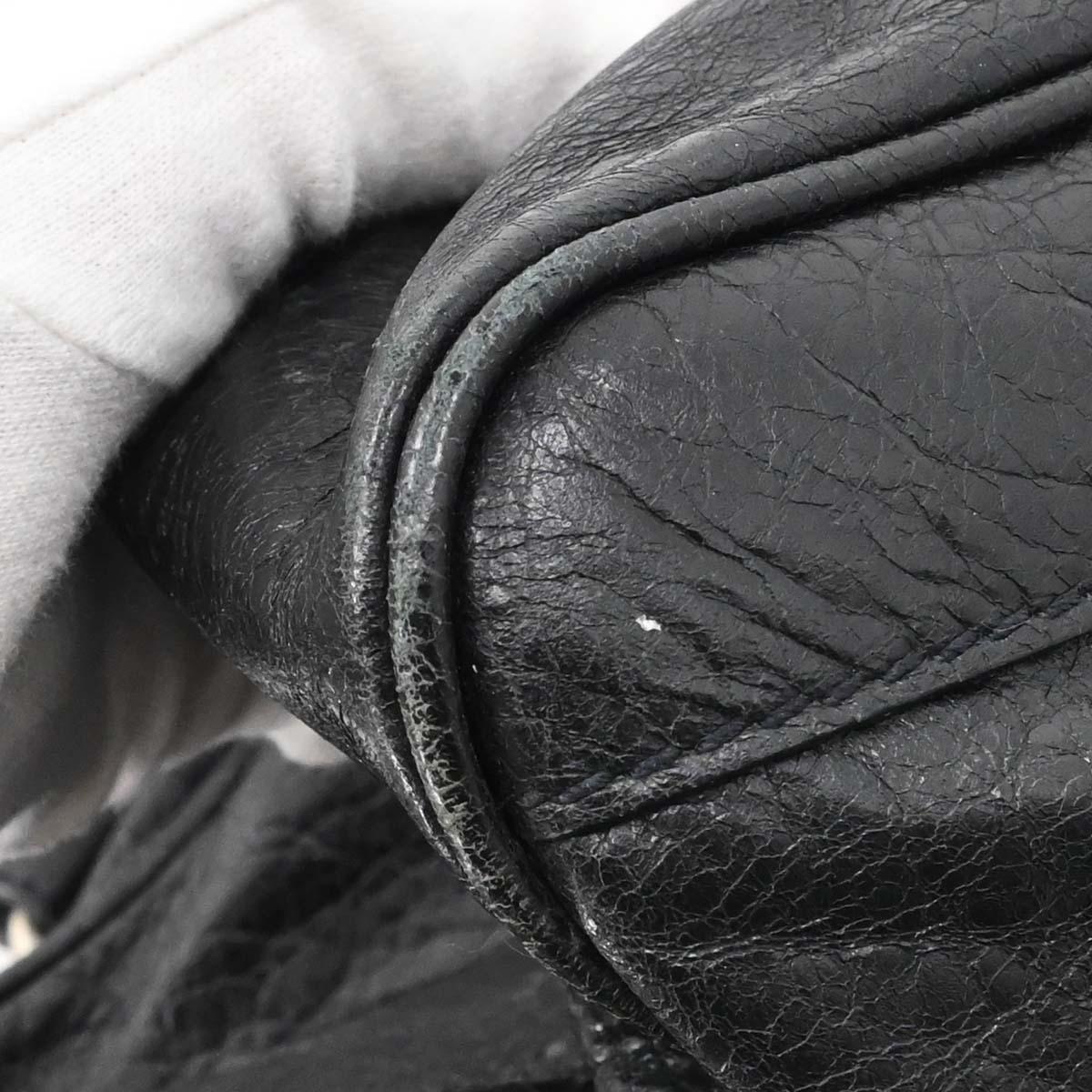Balenciaga Black Lambskin Briefcase Business Handbag