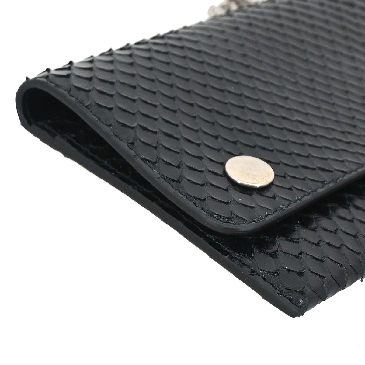 Celine Black Python Wallet with Chain