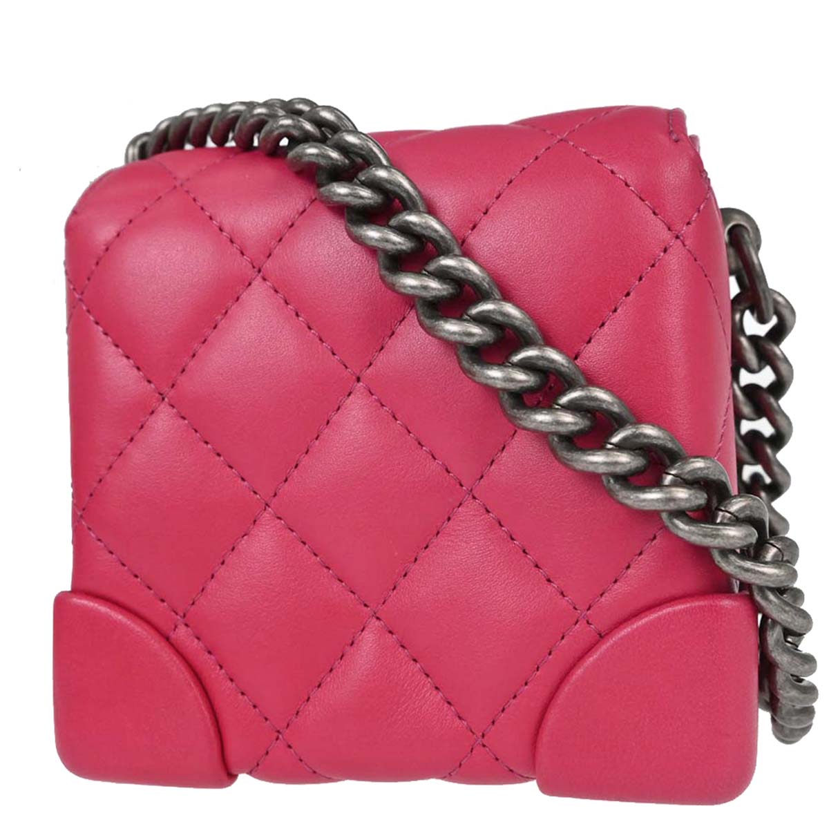 Chanel Pink Lambskin Vanity Shoulder Bag