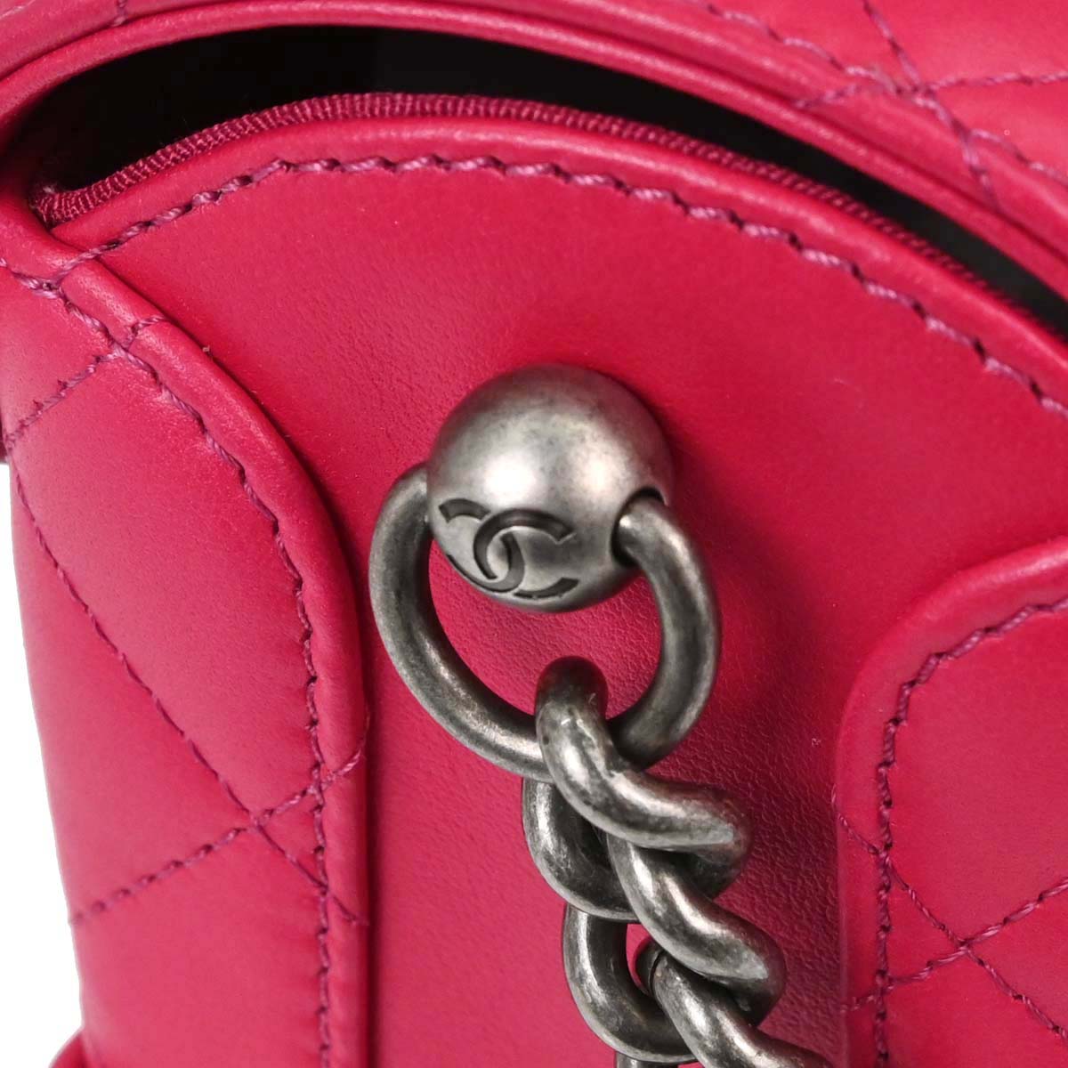 Chanel Pink Lambskin Vanity Shoulder Bag