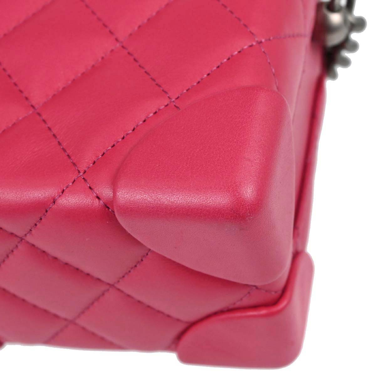 Chanel Pink Lambskin Vanity Shoulder Bag