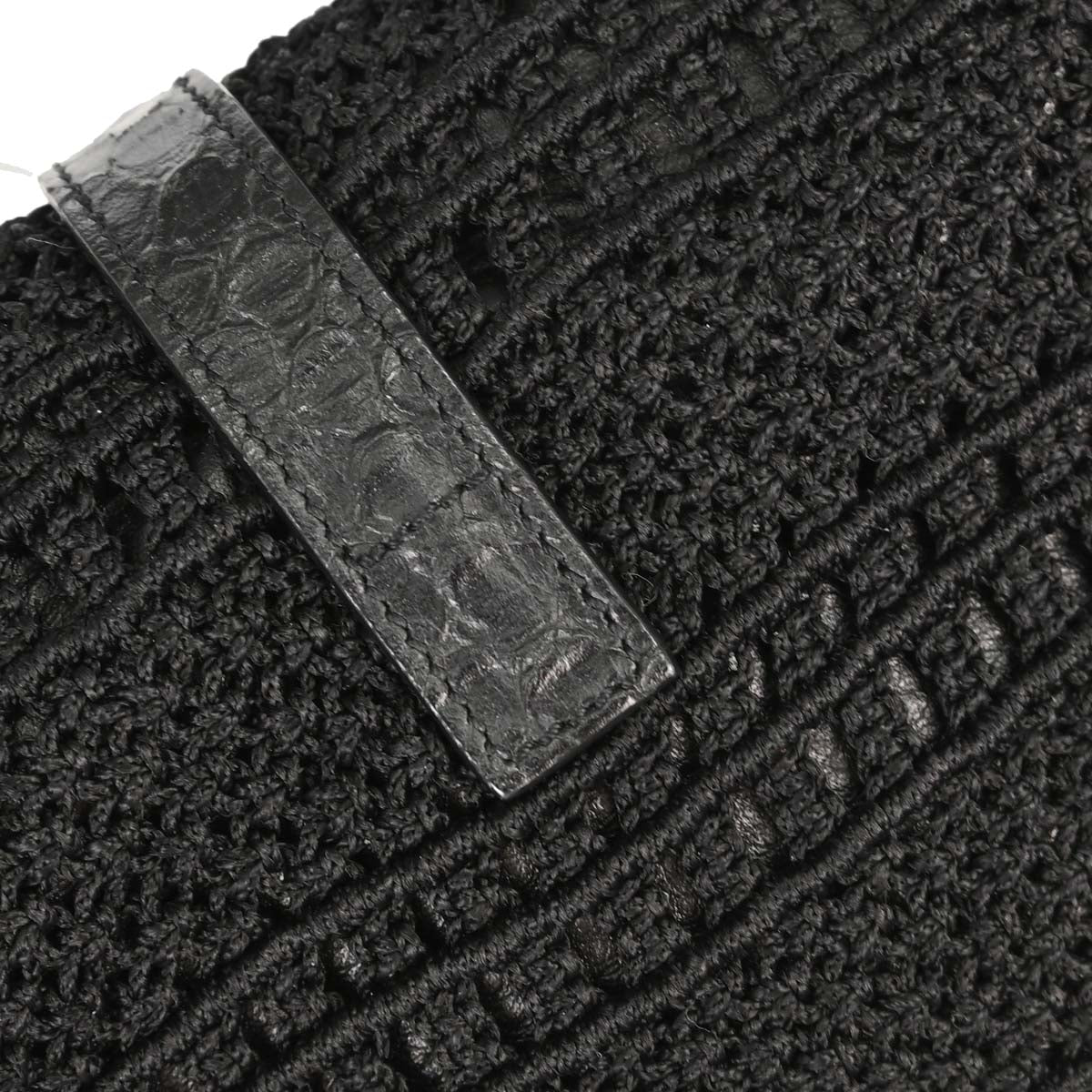 Saint Laurent Black Baby Crochet Chain Shoulder Bag
