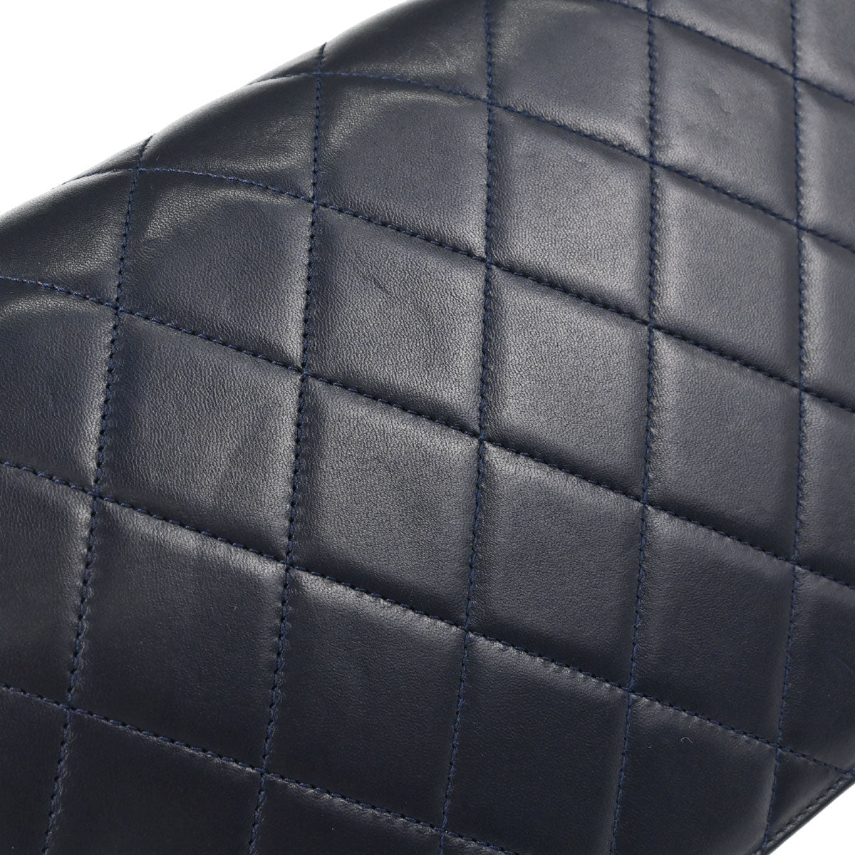 Chanel Navy Lambskin Golden Class Flap Shoulder Bag