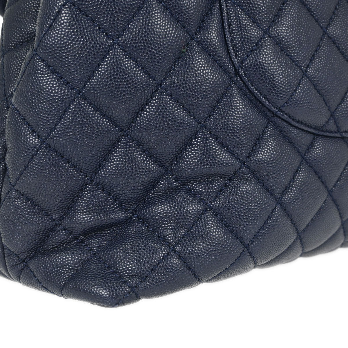 Chanel 2017 Navy Caviar Skin Coco Handle 2way Shoulder Handbag
