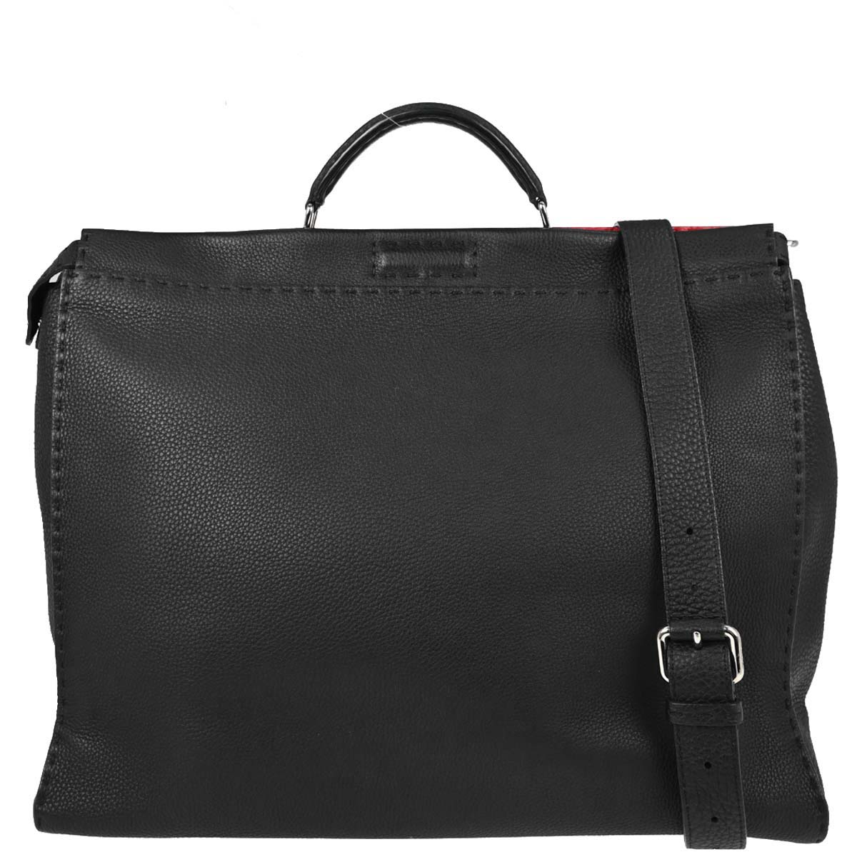 Fendi Black Selleria Peekaboo Fit 2way Shoulder Handbag