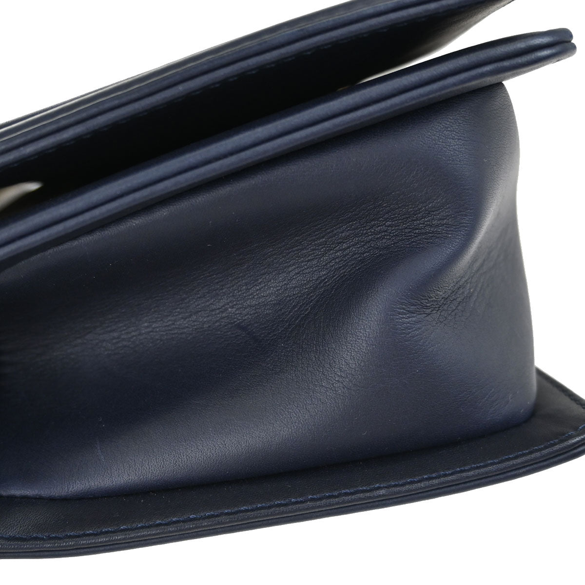 Boy Chanel 2016-2017 Black Navy Calfskin Medium Chain Shoulder Bag