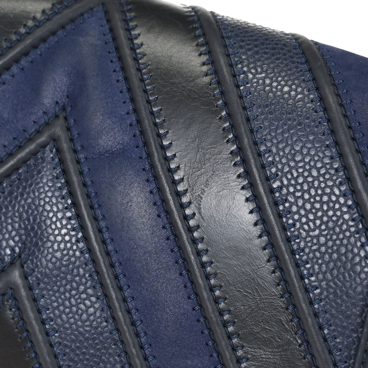 Boy Chanel 2016-2017 Black Navy Calfskin Medium Chain Shoulder Bag