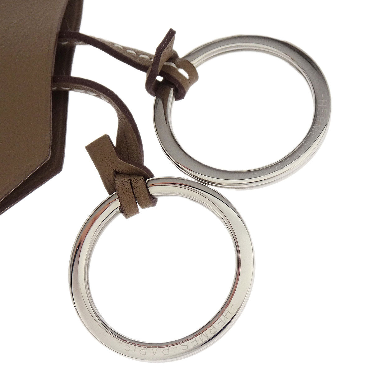 Hermes Etoupe Gray Swift Clochette Necklace Pendant