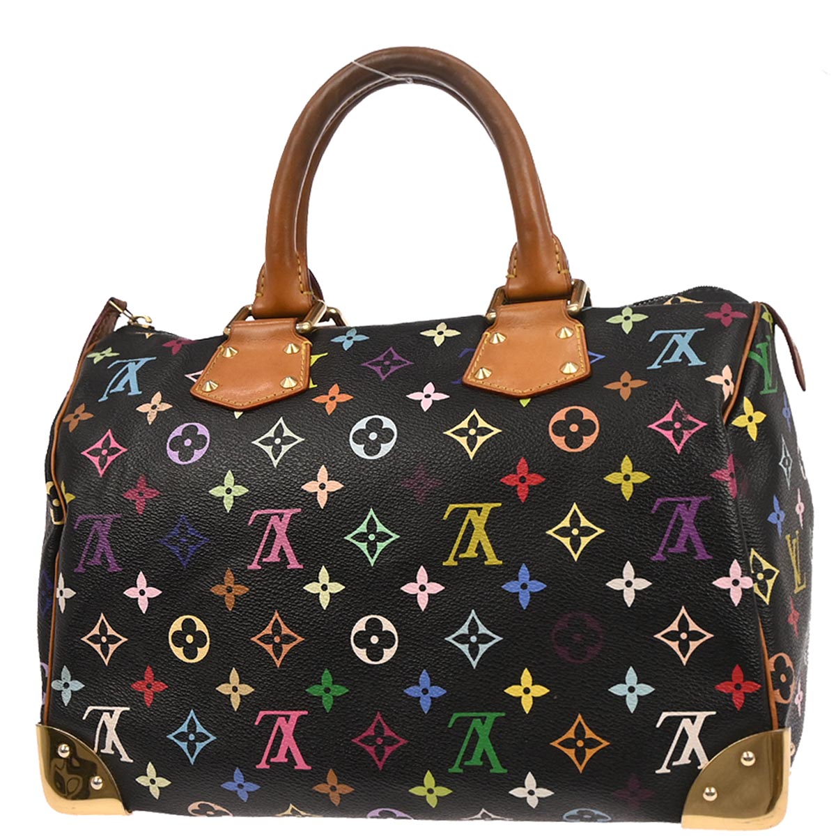 Louis Vuitton Black Monogram Multicolor Speedy 30 Handbag M92642
