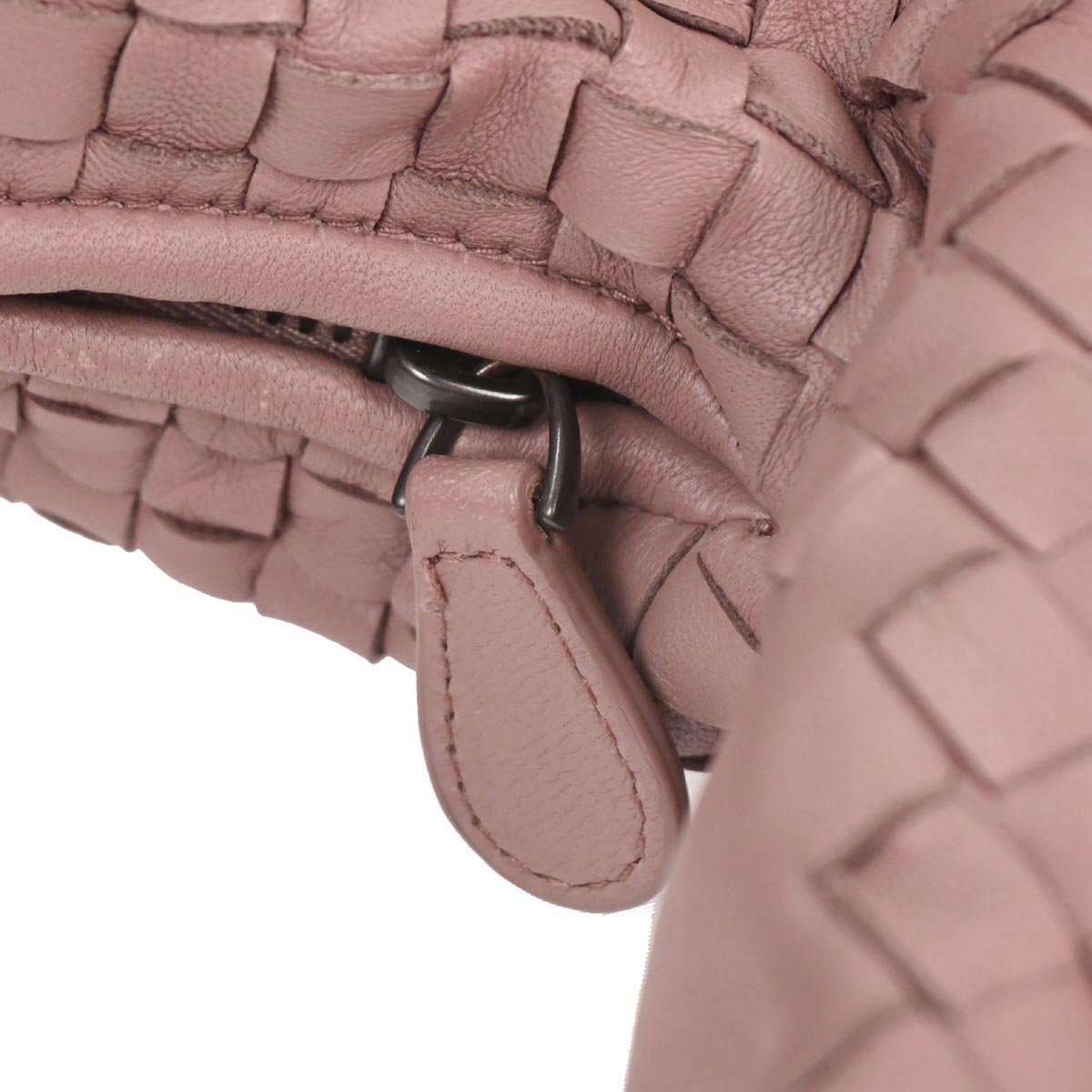 Bottega Veneta Pink Lambskin Intrecciato Hobo Bag