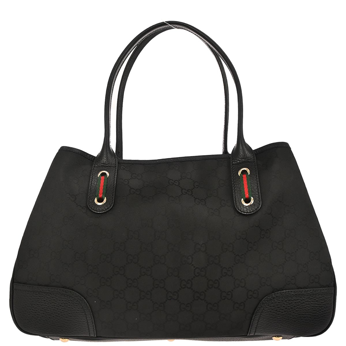 Gucci Black Canvas GG Tote Handbag