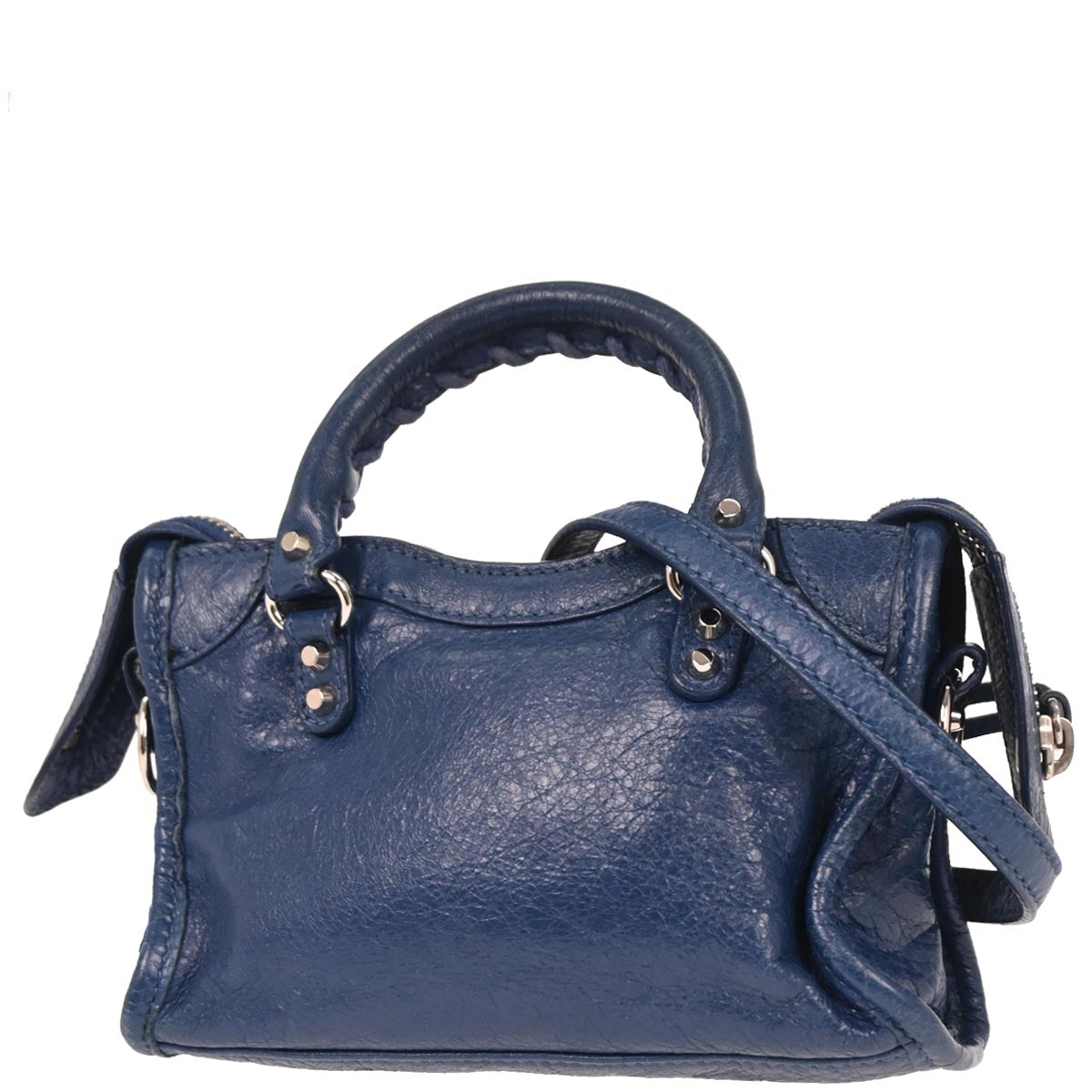 Balenciaga Blue Classic Nano City 2way Shoulder Handbag