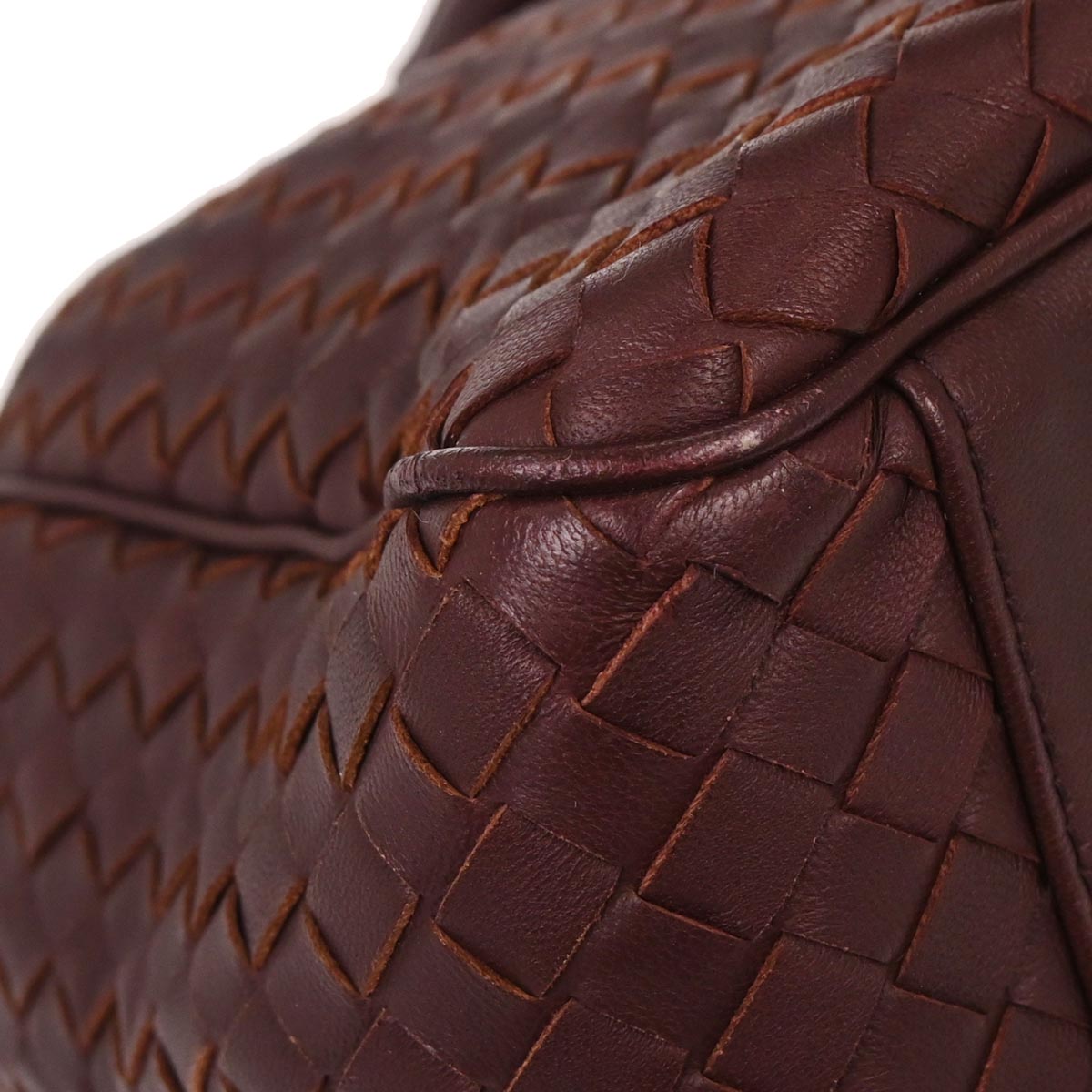 Bottega Veneta Bordeaux Lambskin Intrecciato 2way Shoulder Handbag