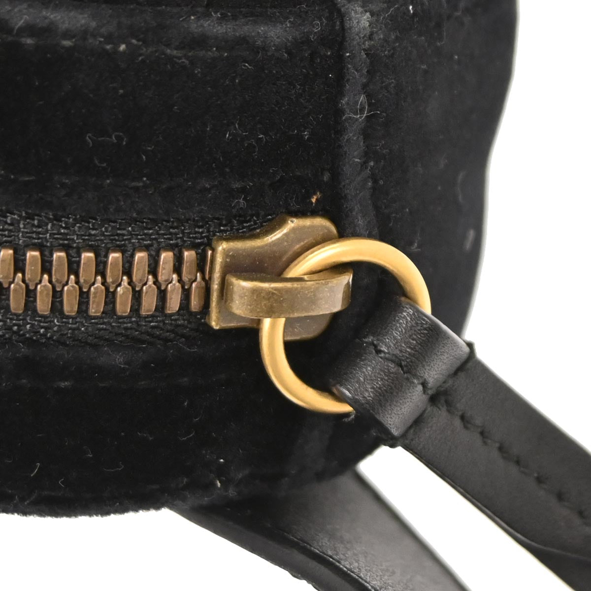 Gucci Black Velvet GG Marmont Belt Bum Bag