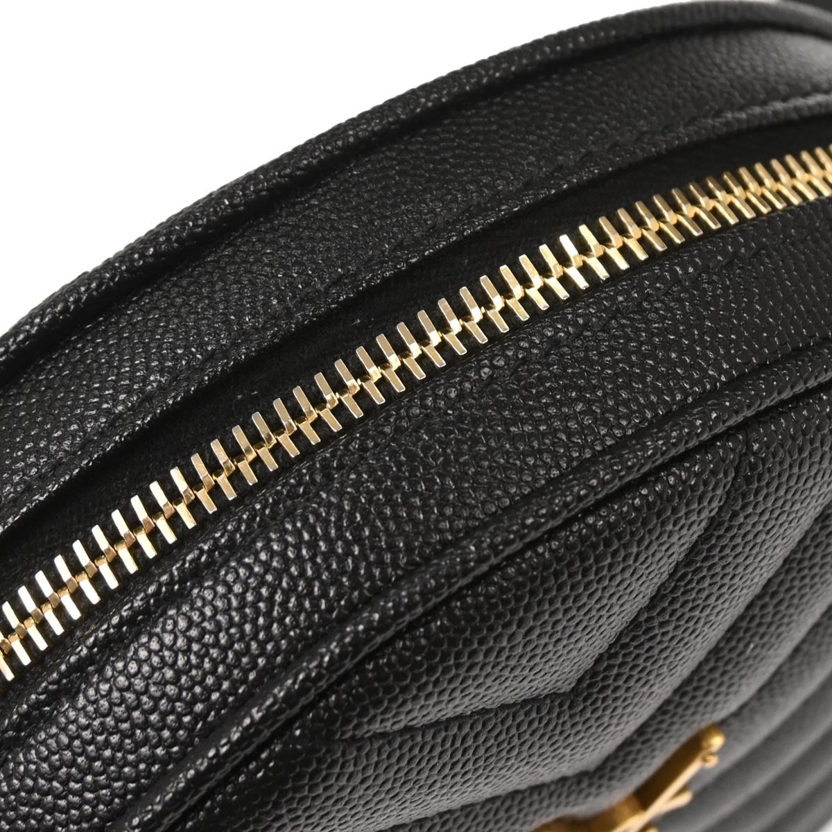 Saint Laurent Black Calfskin Vinyle Shoulder Bag