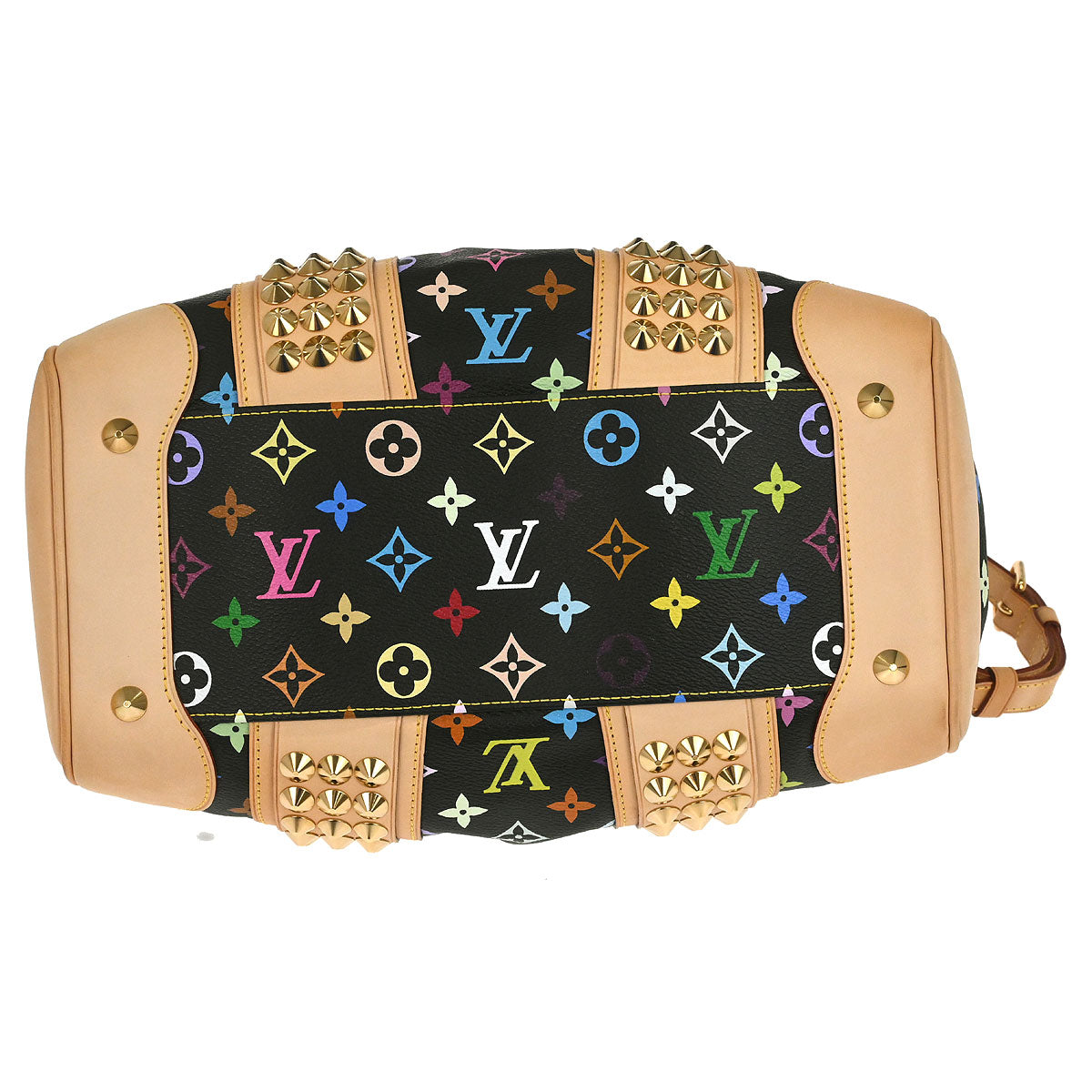 Louis Vuitton Black Multicolor Courtney MM Shoulder Handbag M45642