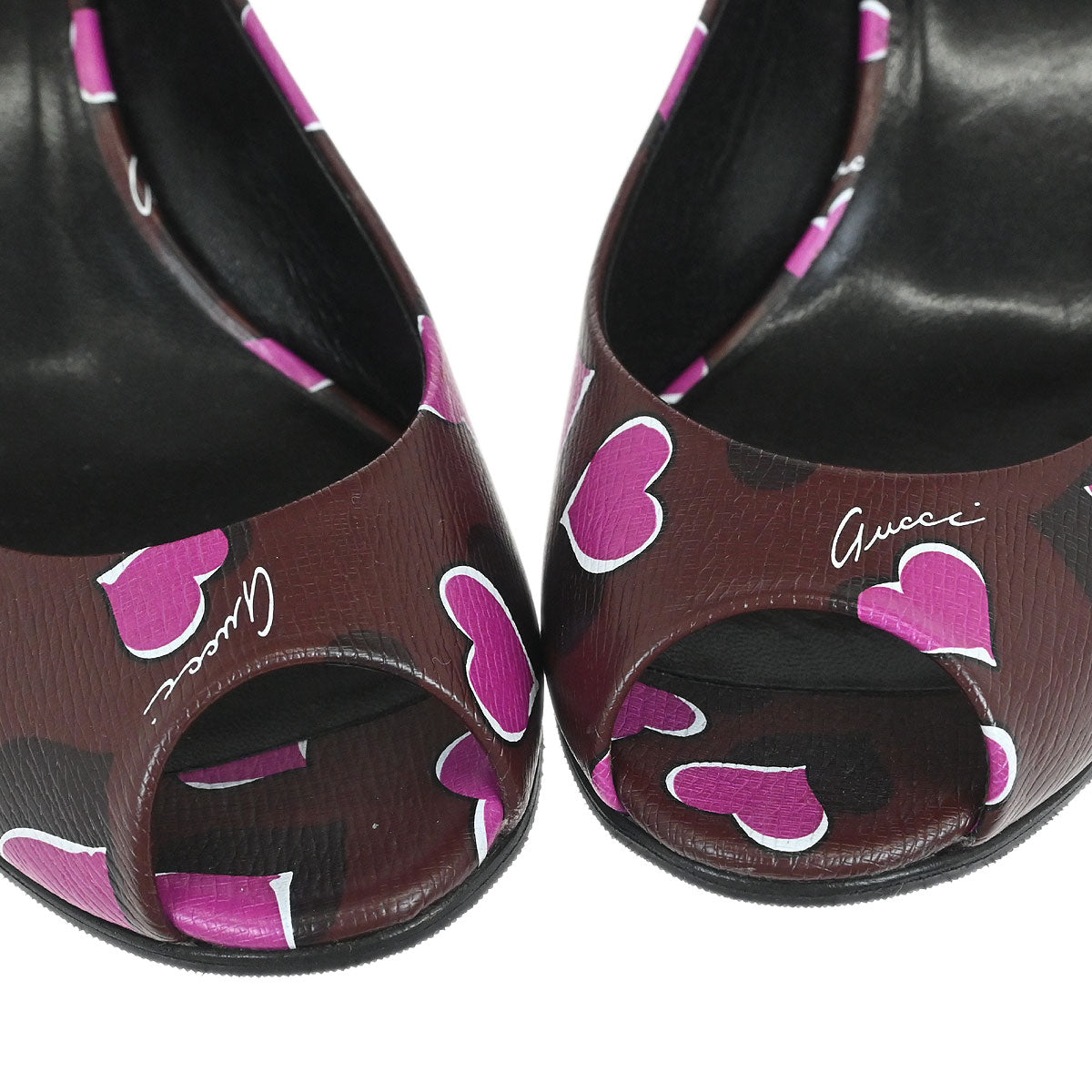 Gucci * Bordeaux Open Toe Pumps Shoes #36
