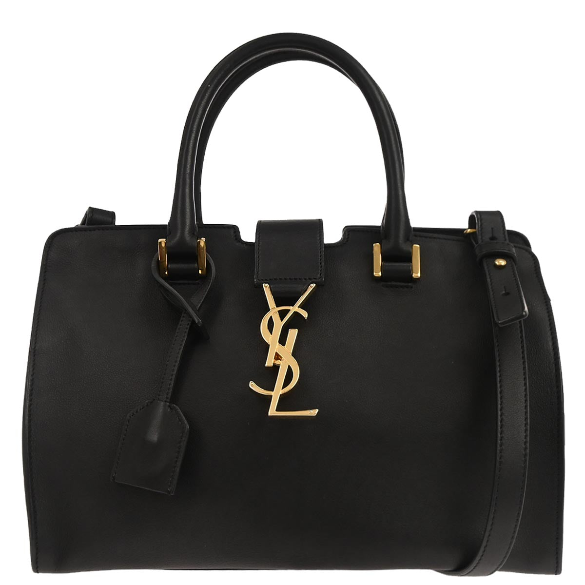 Saint Laurent Black Baby Cabas 2way Shoulder Handbag