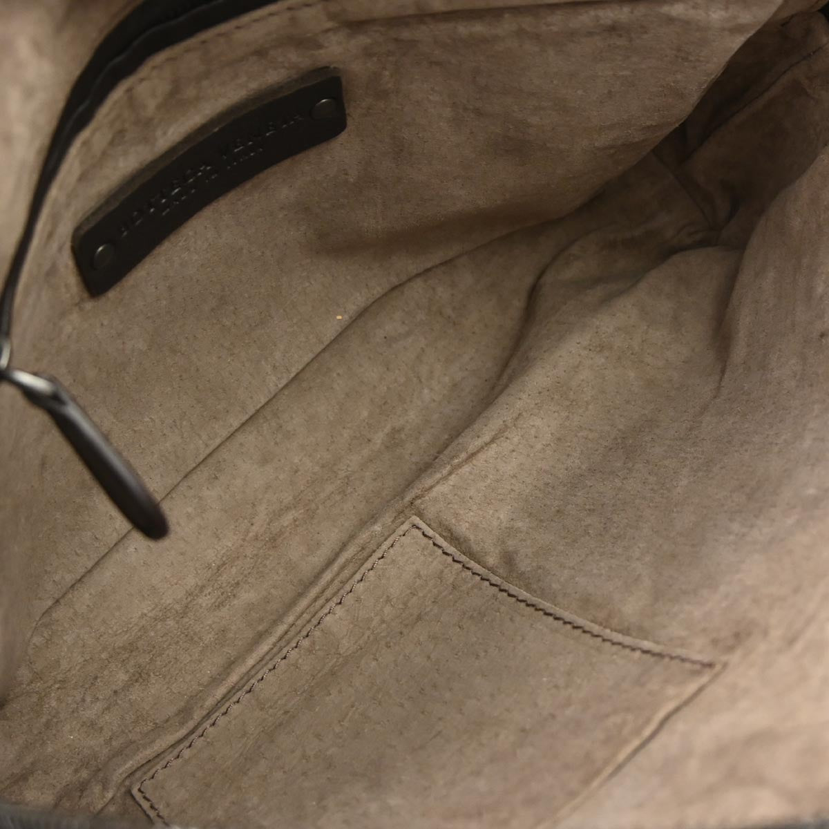 Bottega Veneta Brown Lambskin Intrecciato Shoulder Bag