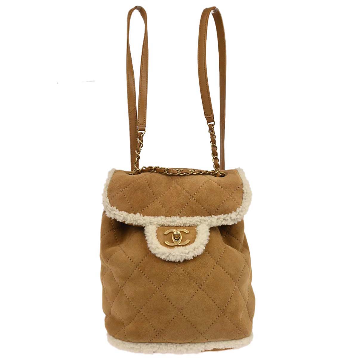 Chanel Brown Mouton Coco Neige Backpack