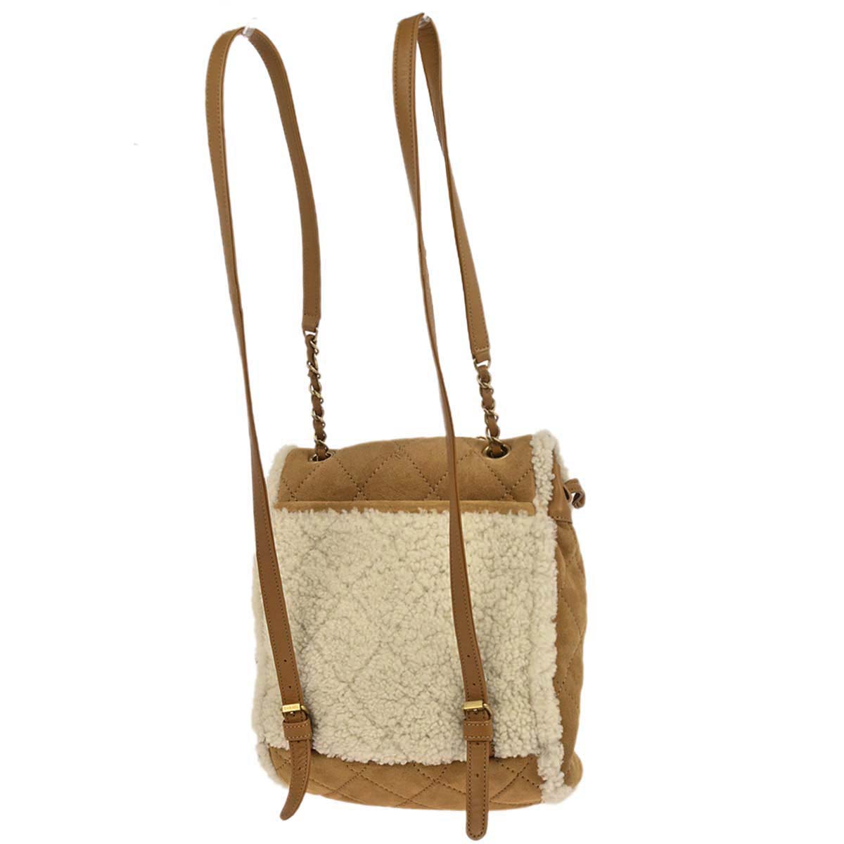 Chanel Brown Mouton Coco Neige Backpack