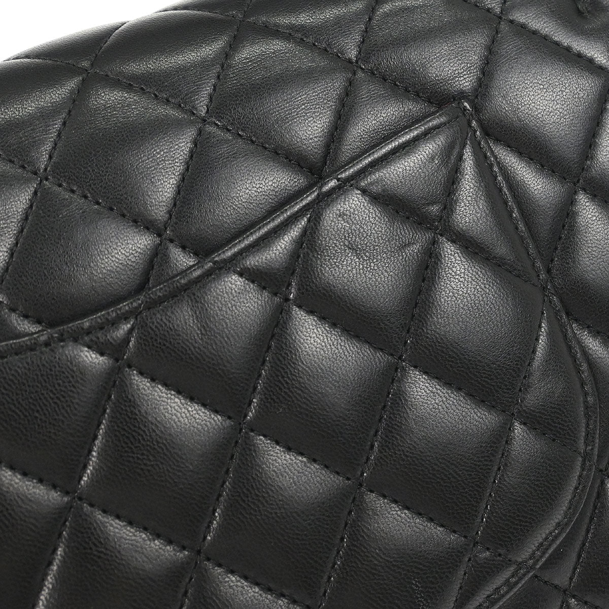 Chanel 2012 Black Lambskin Medium Classic Double Flap Shoulder Bag