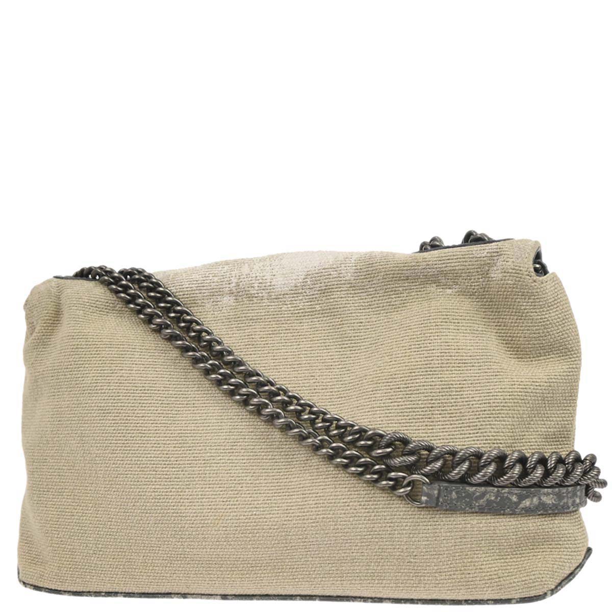 Boy Chanel Beige Canvas Graffiti Medium Shoulder Bag