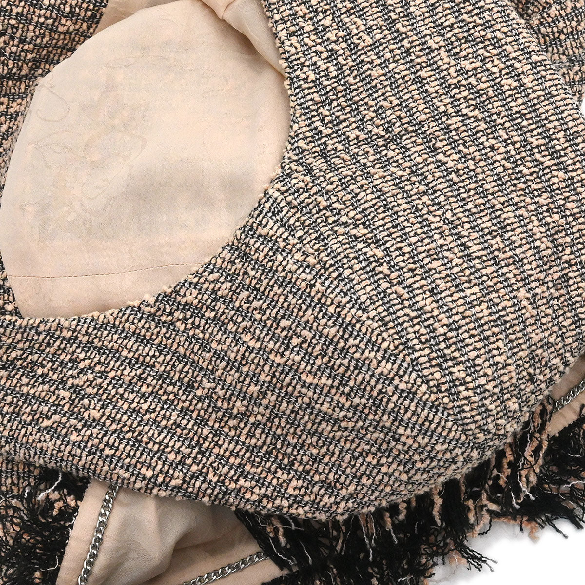 Chanel 2018 Single Breasted Collarless Tweed Jacket Pink #38