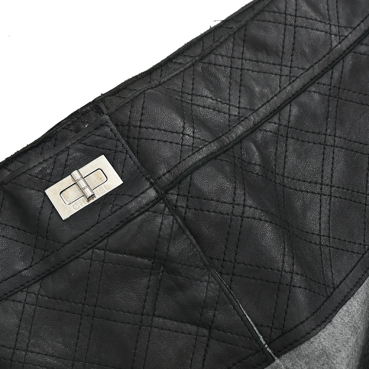 Chanel 2010 Long Pants Mademoiselle Lock Gray #38