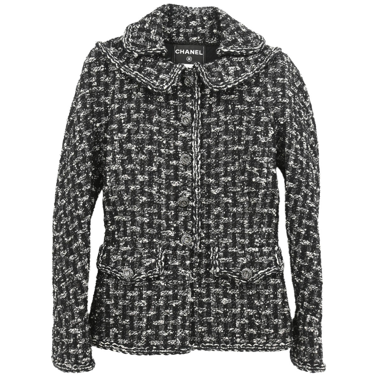 Chanel 2013-2014 Single Breasted Jacket Black #36