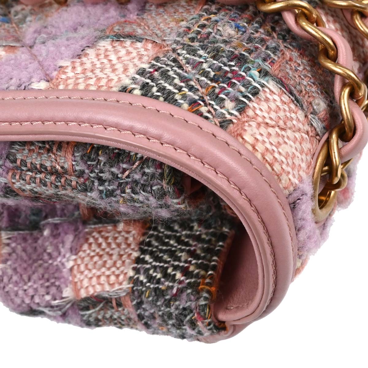 Chanel 2019 Pink Tweed Filigree Flap Bag Shoulder Bag