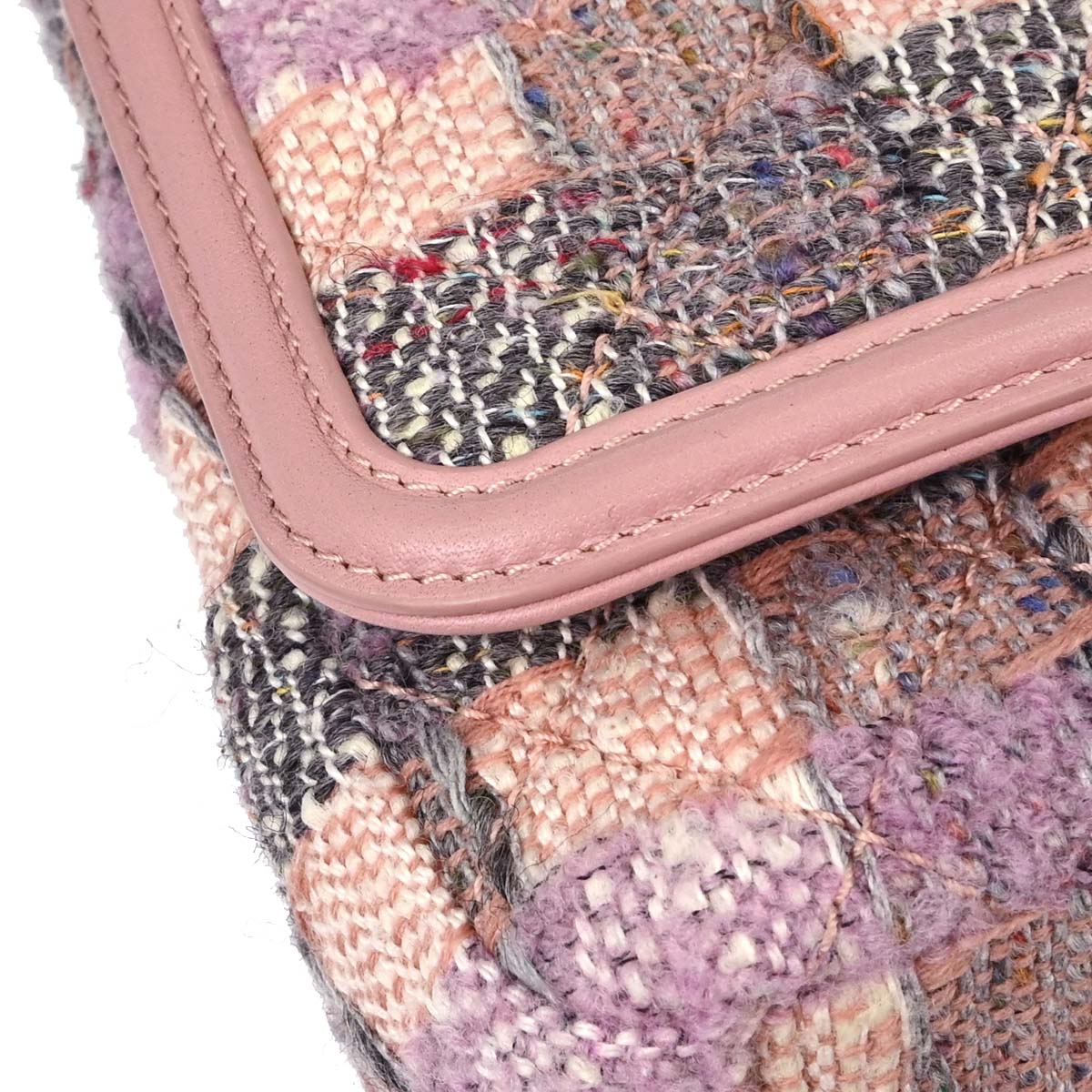 Chanel 2019 Pink Tweed Filigree Flap Bag Shoulder Bag