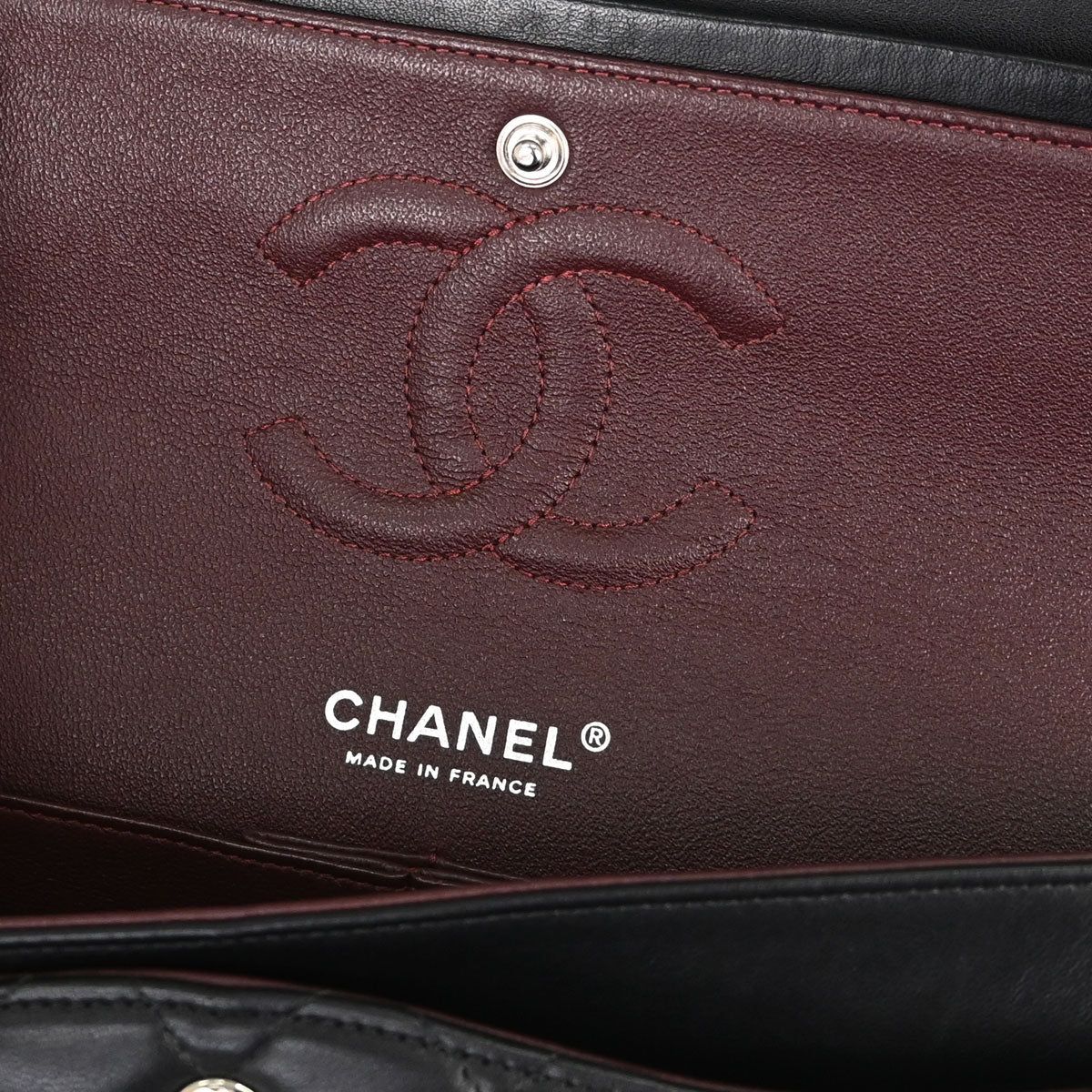 Chanel 2015-2016 Black Lambskin Medium Classic Double Flap Shoulder Bag